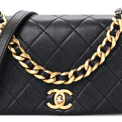 Chanel Caviar Quilted Small Fashion Therapy Flap Bag Black 9 of 11