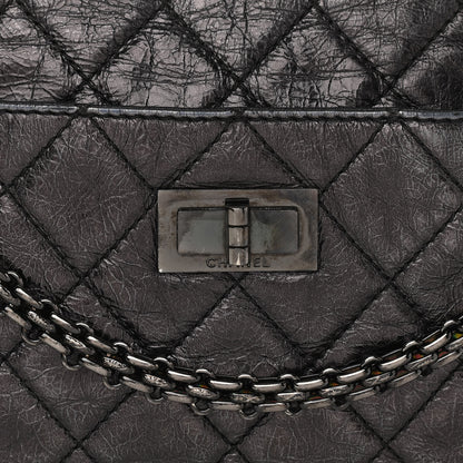 Chanel Metallic Aged Calfskin Quilted Medium Reissue Camera Case Black 10 of 11