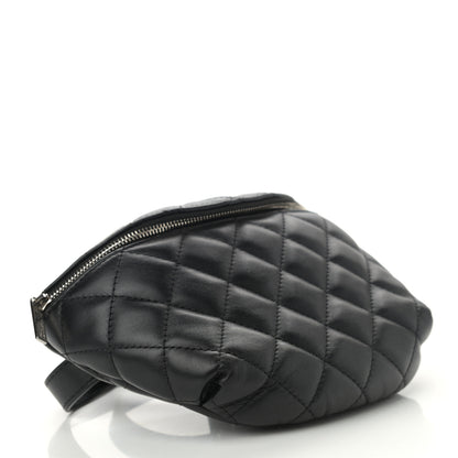 Chanel Lambskin Quilted Waist Belt Bag Black 4 of 11