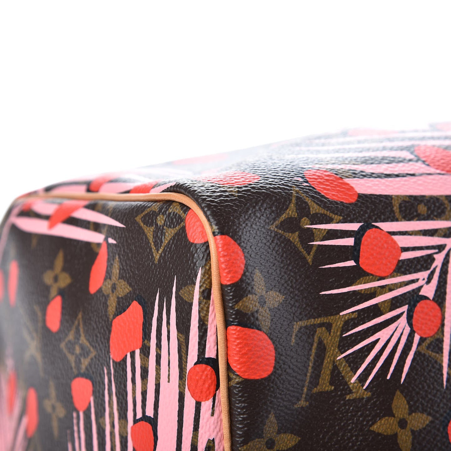 Monogram Jungle Dots Speedy 30 Sugar Pink Poppy