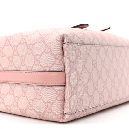 Gucci GG Supreme Monogram Emblem Medium Tote Bag Light Pink 8 of 9