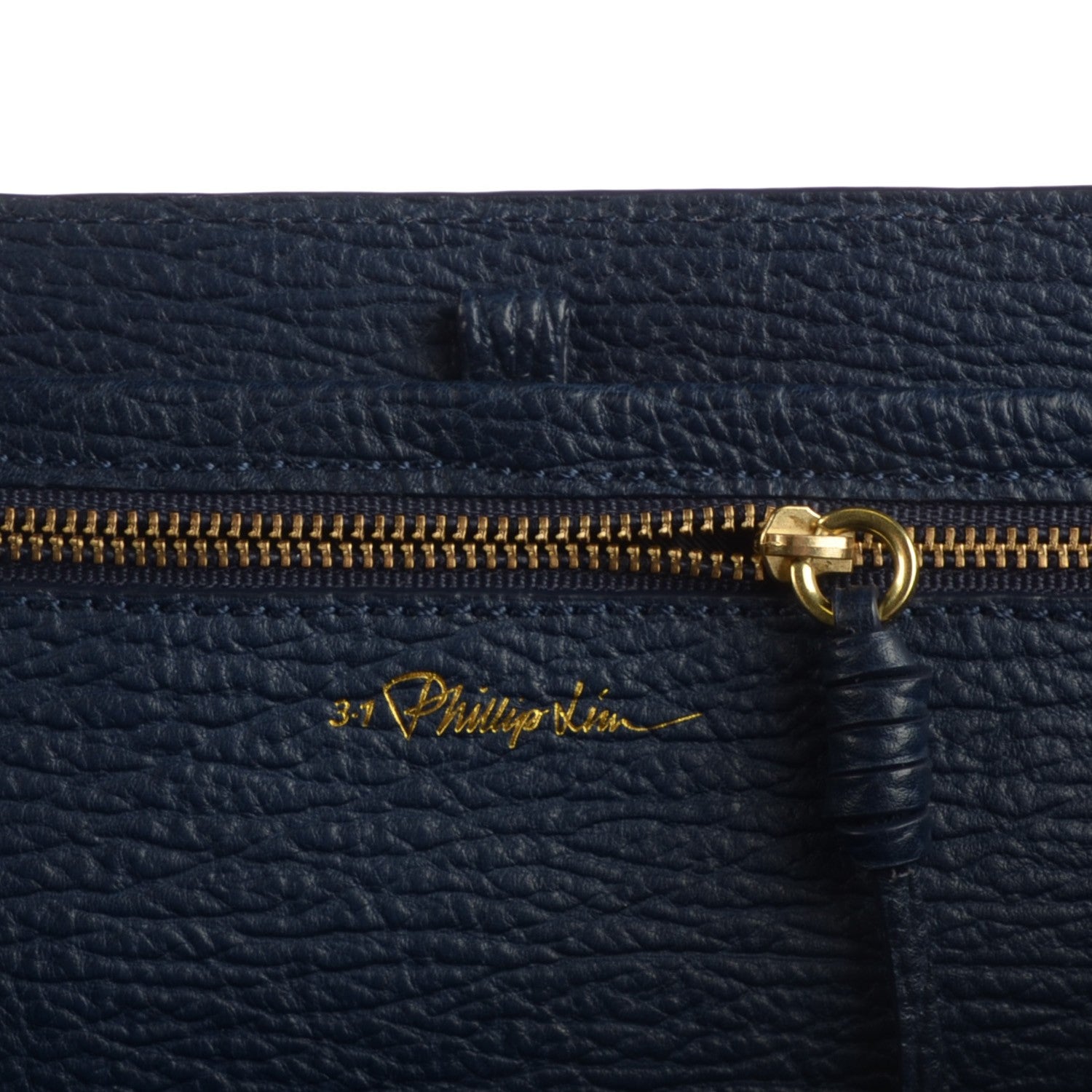 3.1 Phillip Lim 3.1 Textured Calfskin Medium Pashli Satchel Ink 6 of 7