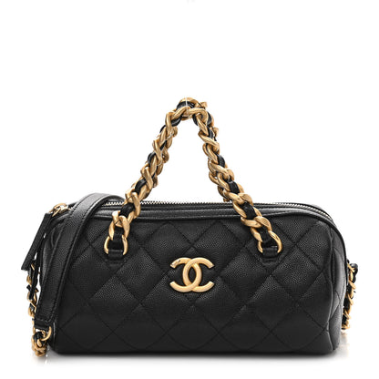 Chanel Caviar Quilted Small Fashion Therapy Bowling Bag Black 1 of 10