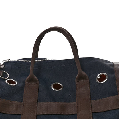 Hermes Fabric Carrying Dog Bag Navy 7 of 10