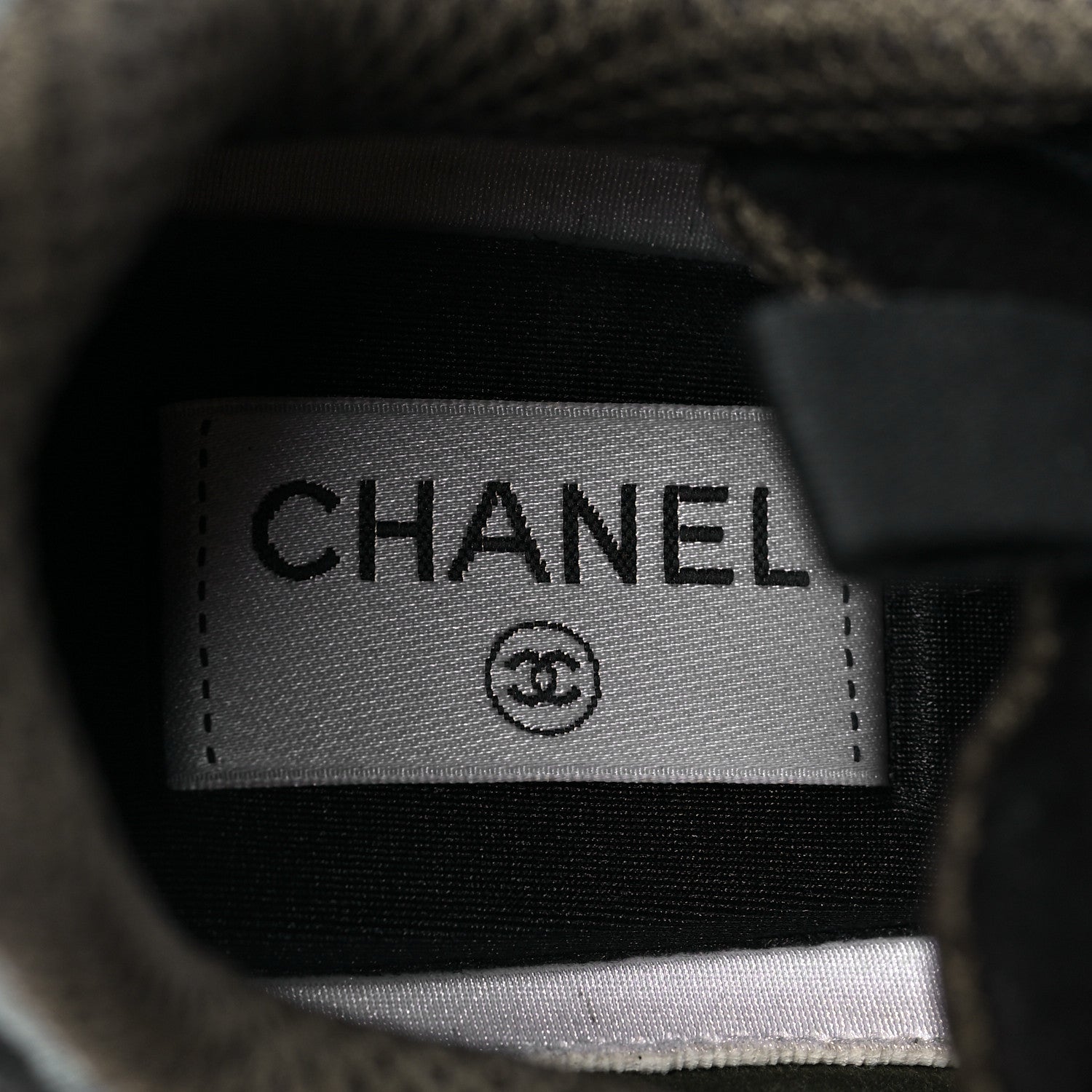Chanel Suede Calfskin Embroidered CC Sneakers 39 Black 6 of 8