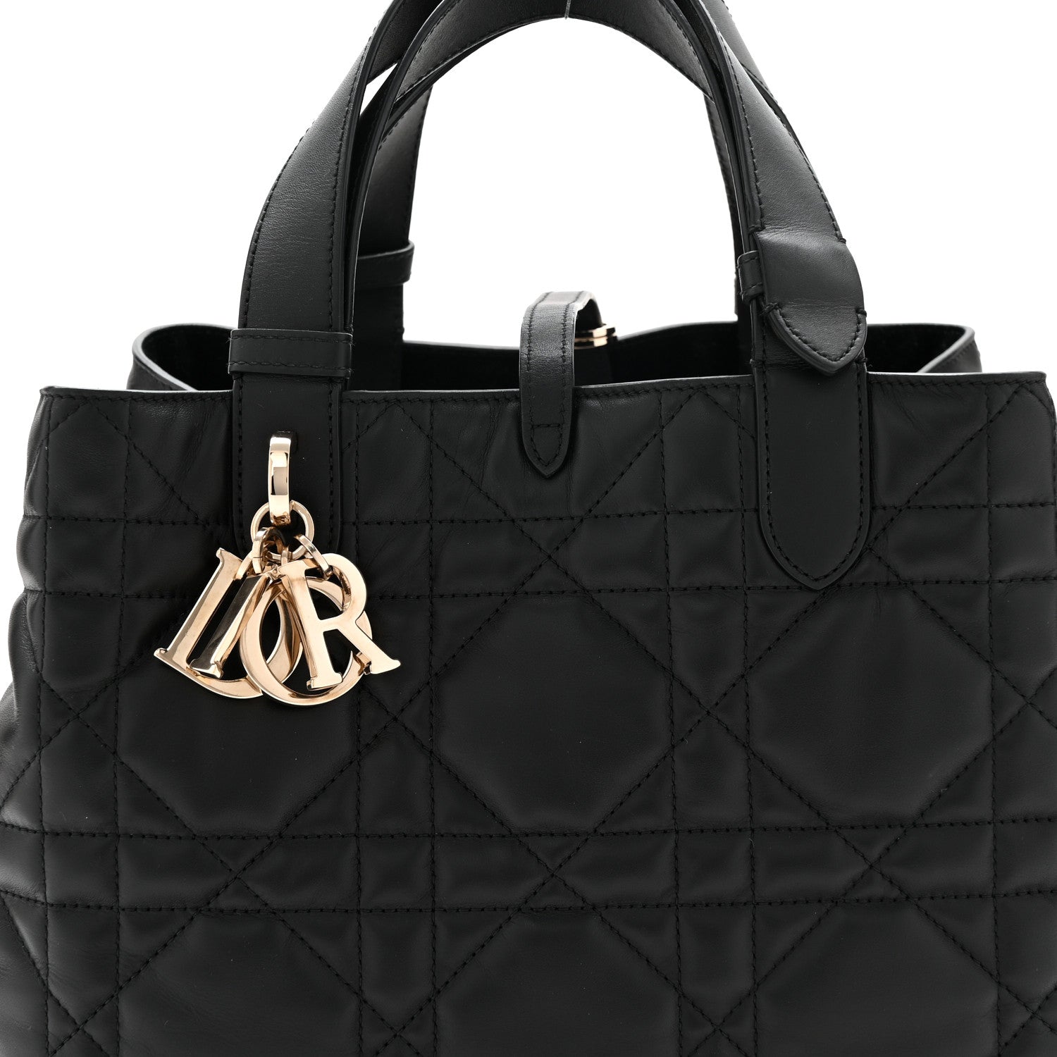 Christian Dior Calfskin Macrocannage Medium Toujours Black 9 of 11