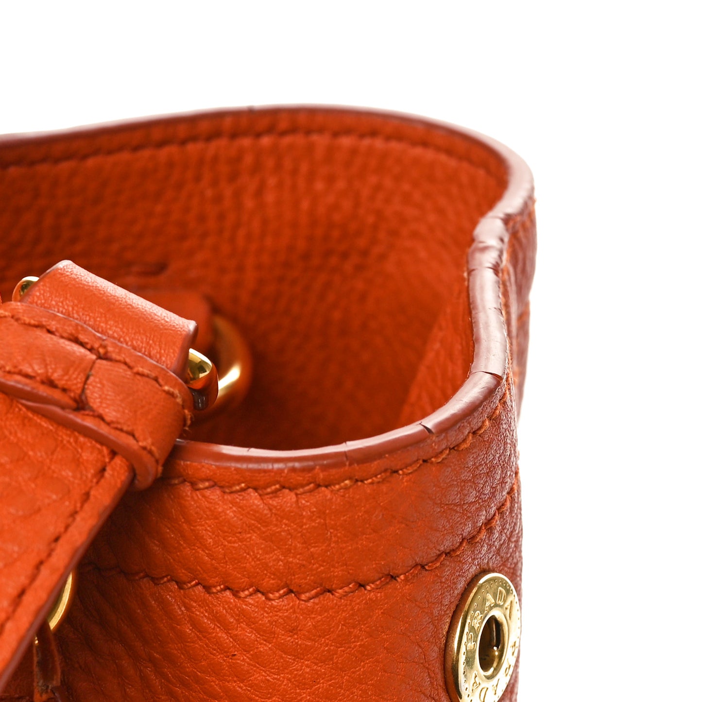 Vitello Daino Shopping Tote Papaya