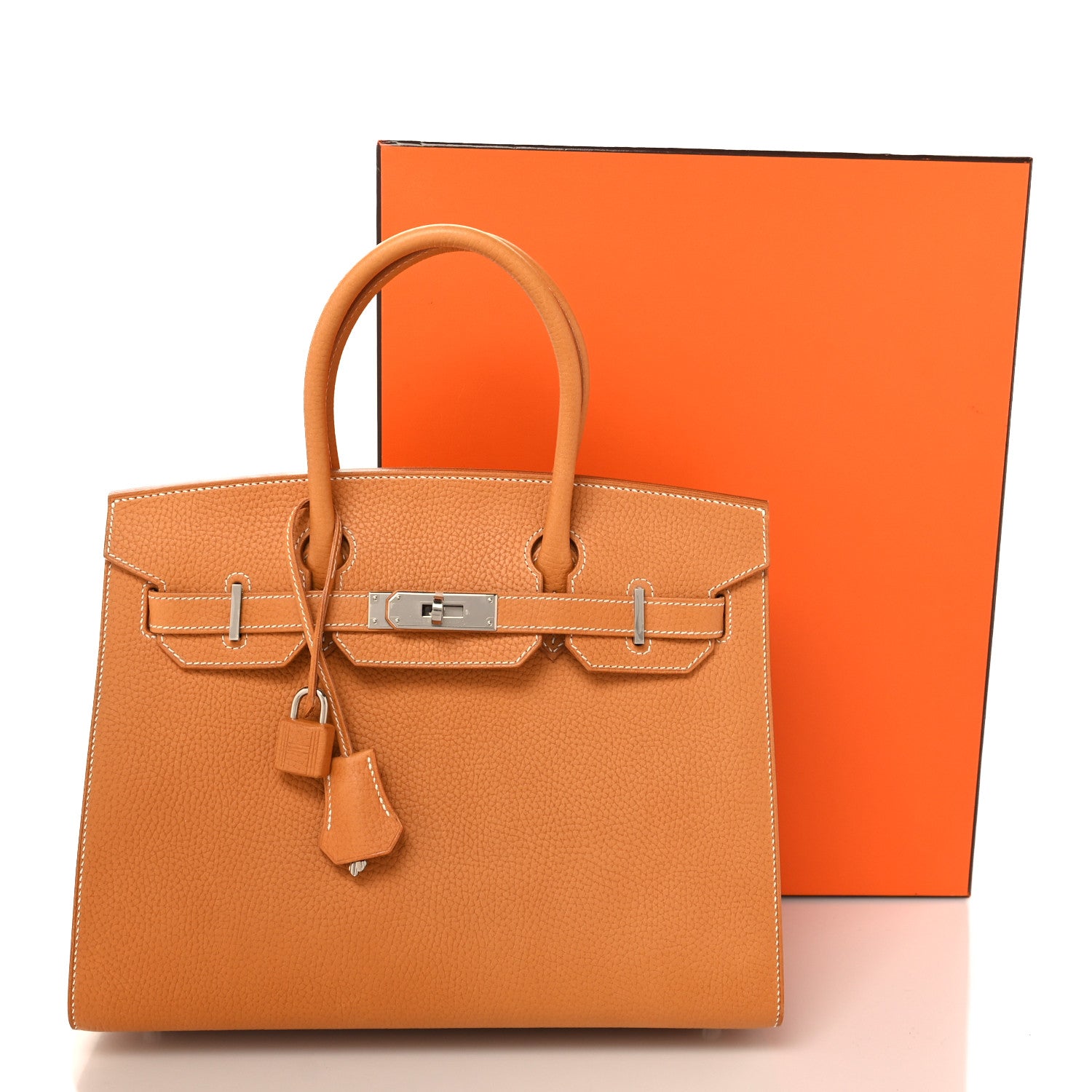Hermes Vache Naturelle Grainee Birkin Sellier 30 Natural Sable 13 of 13