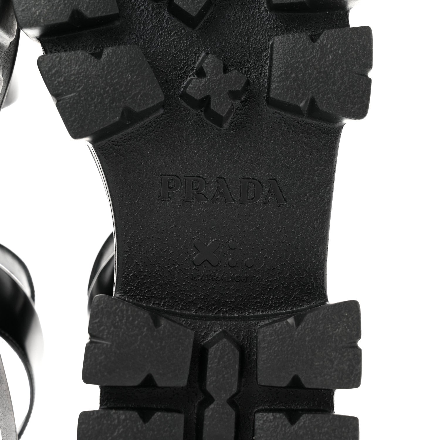 Prada Spazzolato Monolith 55mm Sandals 38.5 Black 6 of 8