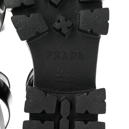 Prada Spazzolato Monolith 55mm Sandals 38.5 Black 6 of 8