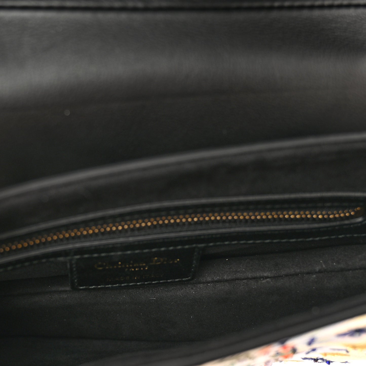 Calfskin Embroidered Kaleidiorscopic Saddle Bag Multicolor