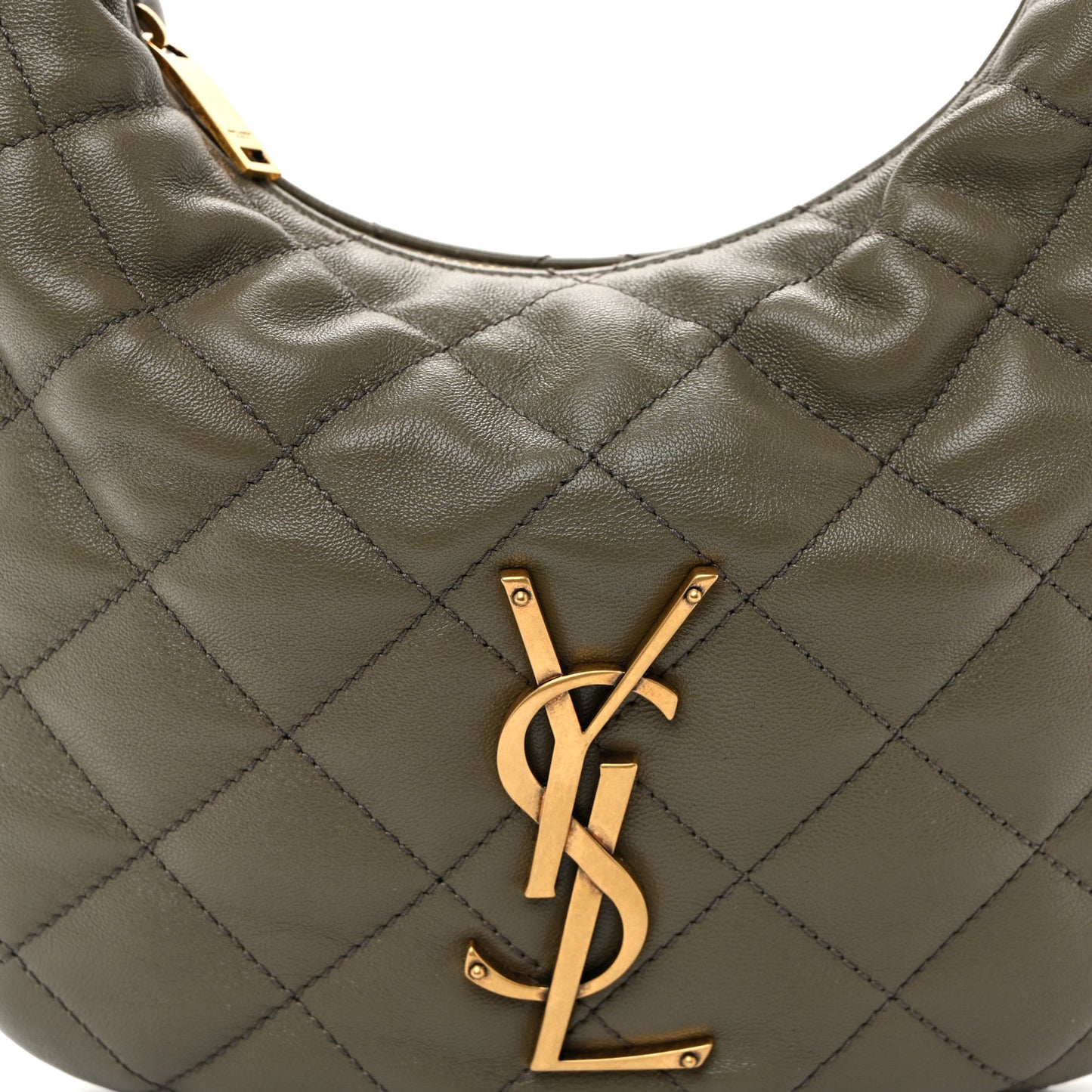 Lambskin Quilted Icarino Bag Dark Strong Moss