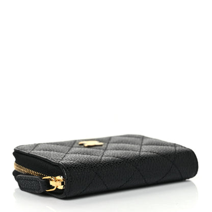 Chanel Caviar Quilted Zip Coin Purse Black 4 of 10