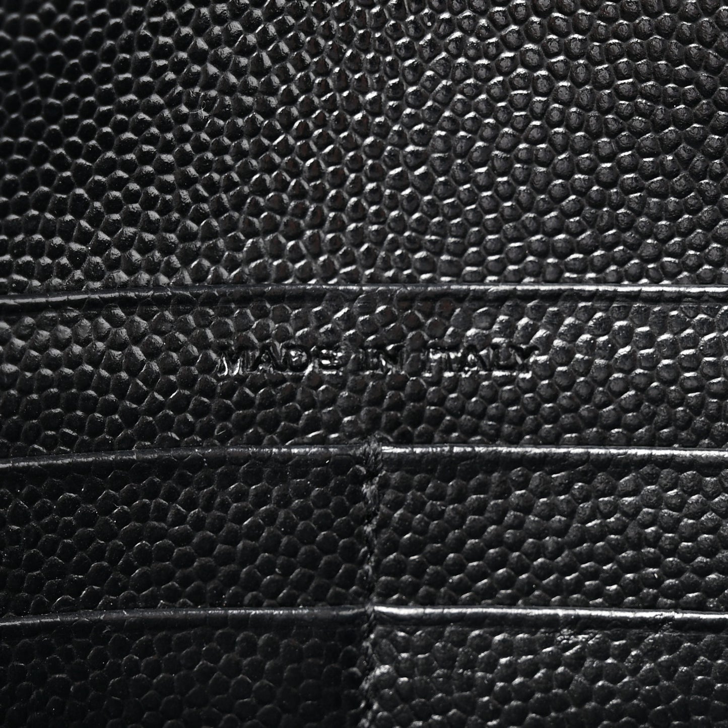 Grain De Poudre Matelasse Chevron Monogram Chain Wallet Black