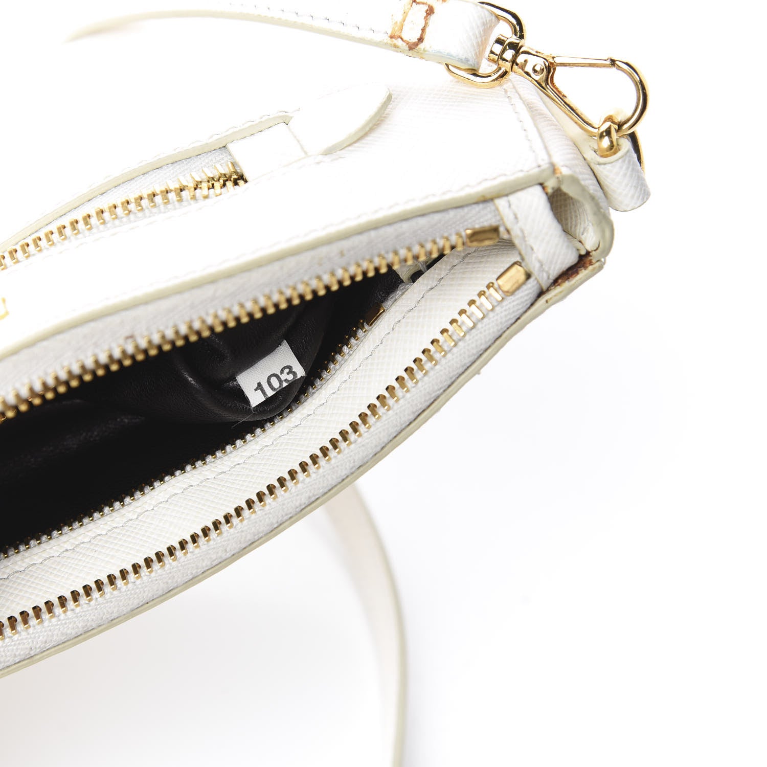 Prada Saffiano Crossbody Bag White 8 of 10