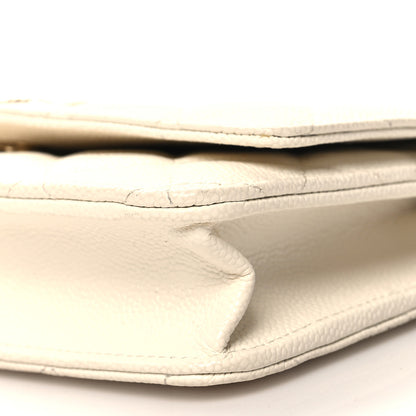 Chanel Caviar Quilted Chain CC Wallet On Chain WOC White 11 of 13