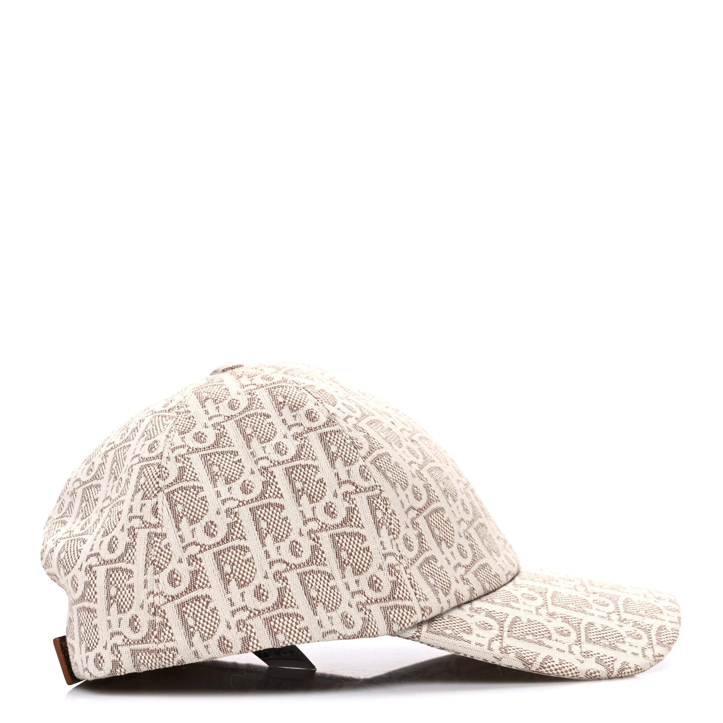 Cotton Oblique Jacquard Baseball Cap 58 Beige