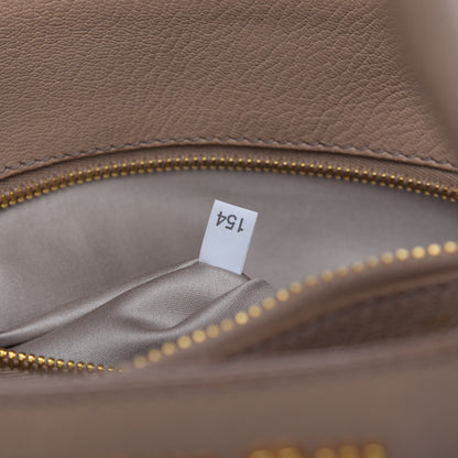 Miu Miu Goatskin Madras Top Handle Tote Cammeo 10 of 13