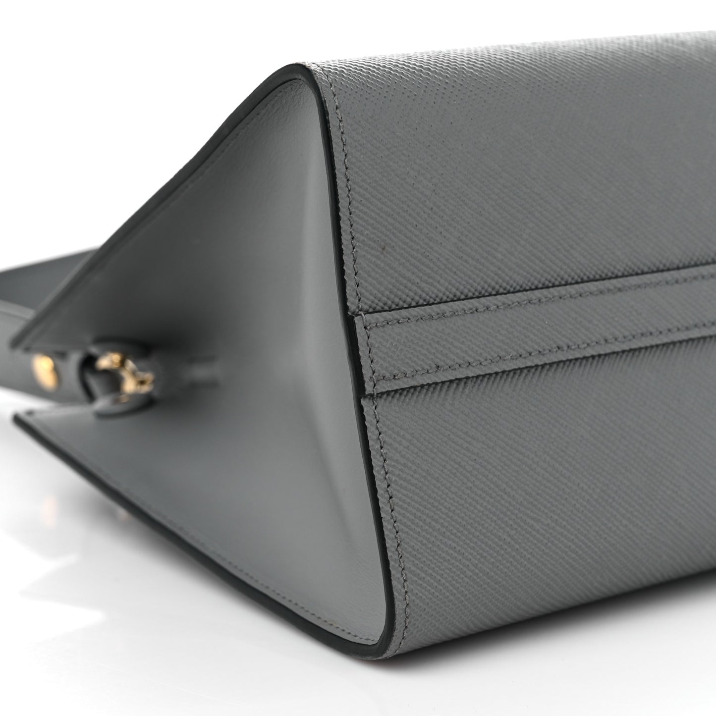 Saffiano Cuir Calfskin Small Monochrome Top Handle Tote Ardesia