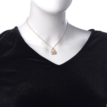 Hermes 18K Rose Gold Diamond Constance Amulette Pendant Necklace 2 of 5