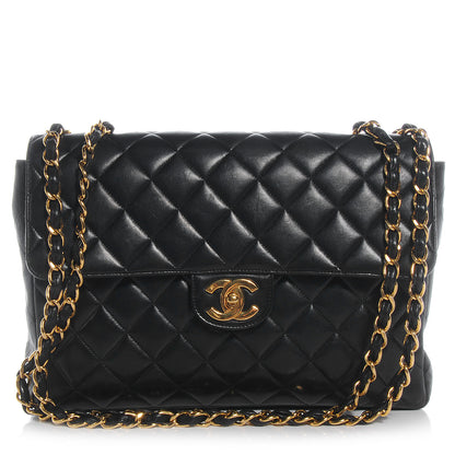 Chanel Lambskin Jumbo Flap Bag Black 1 of 8