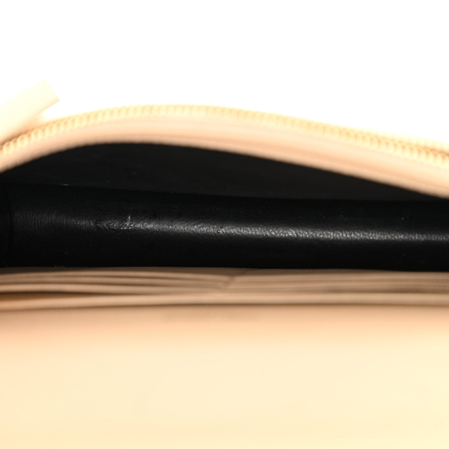 Grain De Poudre Matelasse Chevron Monogram Envelope Chain Wallet Nude Powder