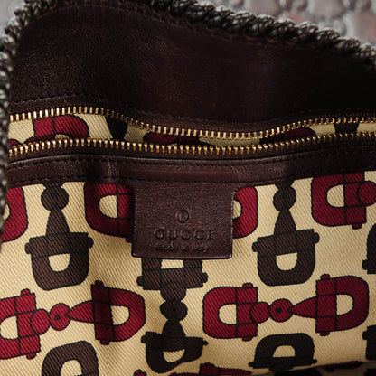 Gucci Guccissima Large Horsebit Chain Hobo Chocolate 6 of 8