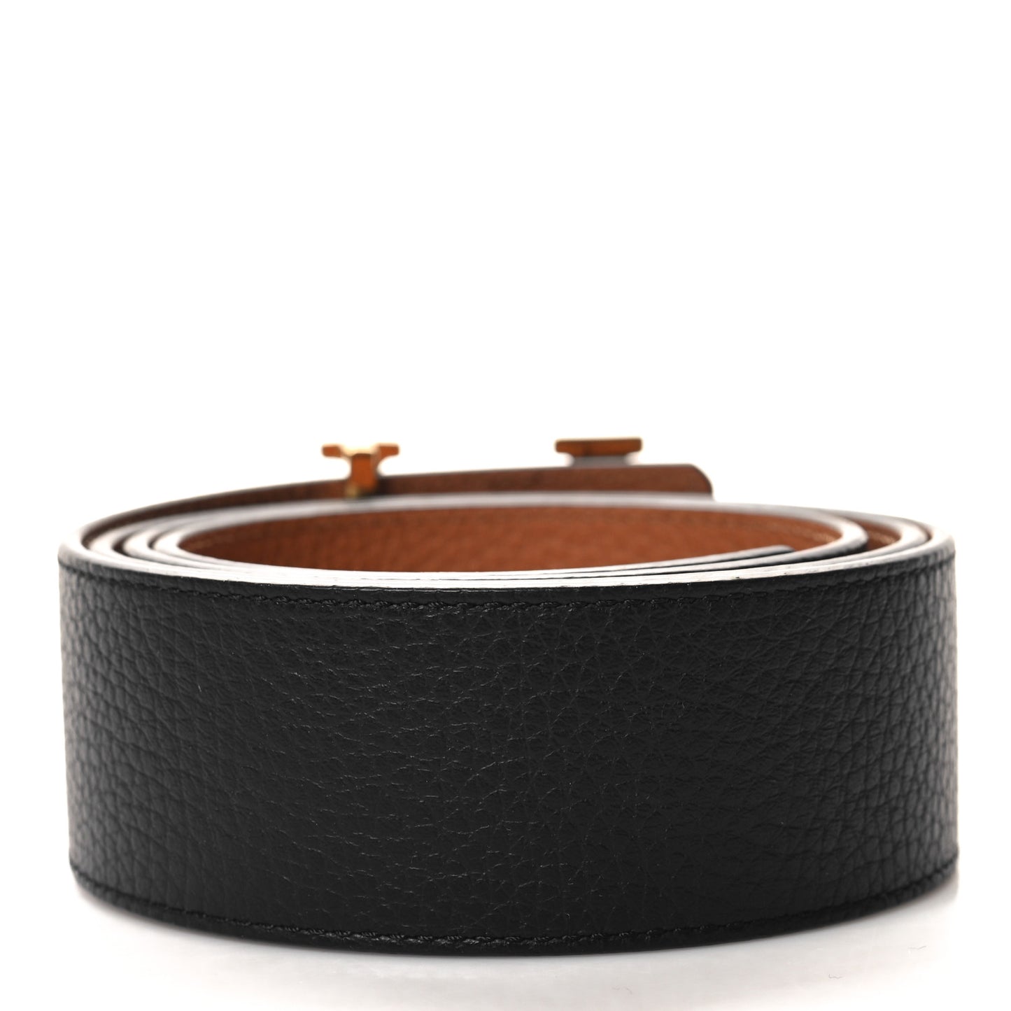 Taurillon Calfskin 30mm LV Initiales Reversible Belt 95 38 95 38 Black
