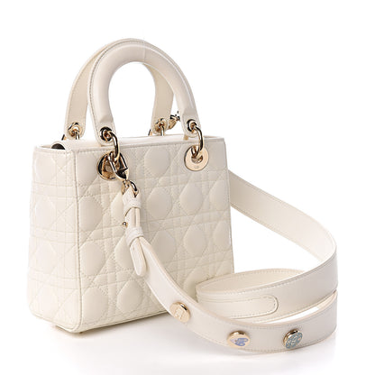 Christian Dior Lambskin Cannage Small My Lady Dior White 3 of 11