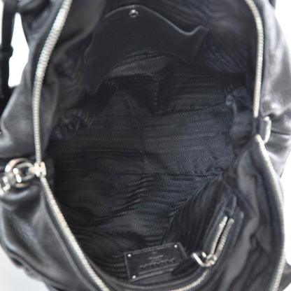 Prada Cervo Deerskin Shoulder Bag Black 8 of 11
