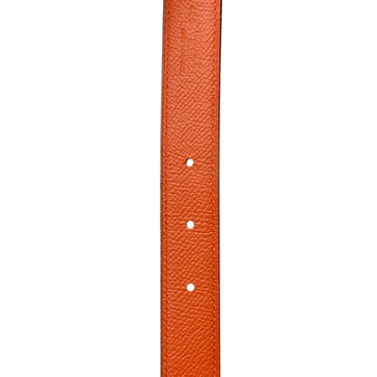 Hermes Swift Epsom 24mm Mini H Belt 90 Black Orange 4 of 5