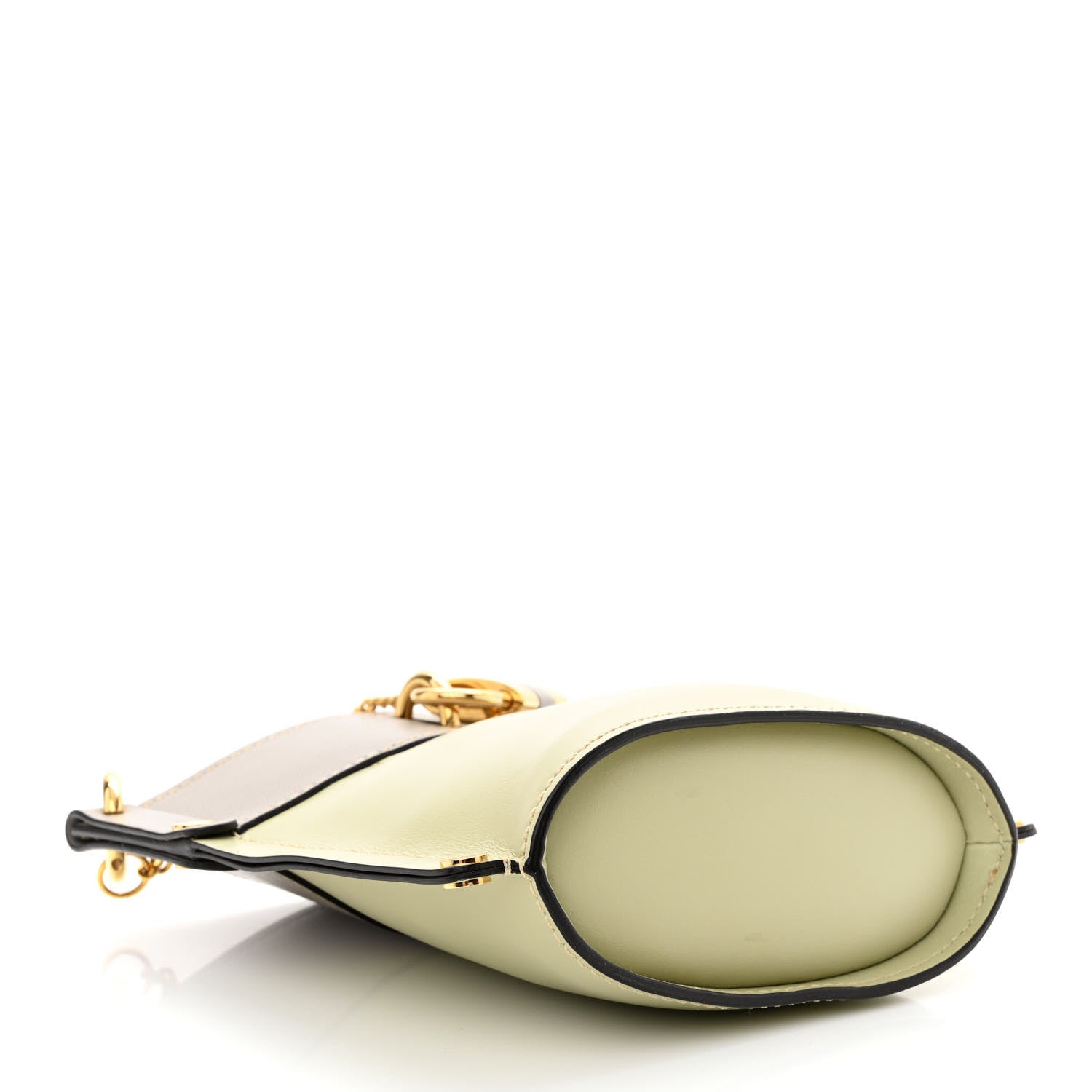 Chloe Shiny Calfskin Goatskin Mini Aby Bi-Color Bucket Light Eucalyptus 4 of 10