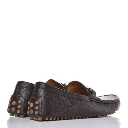 Gucci Calfskin Web Mens Horsebit Driver Loafers 9.5 Cocoa 4 of 13