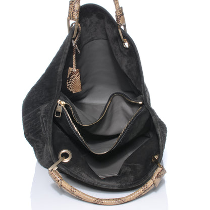 Louis Vuitton Suede Python Monogram Whisper GM Khol 7 of 7