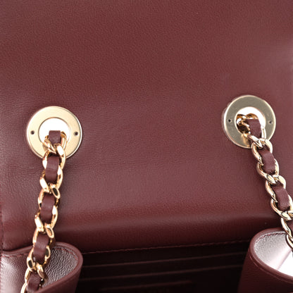 Chanel Lambskin Quilted Mini Trendy CC Clutch With Chain Burgundy 11 of 12