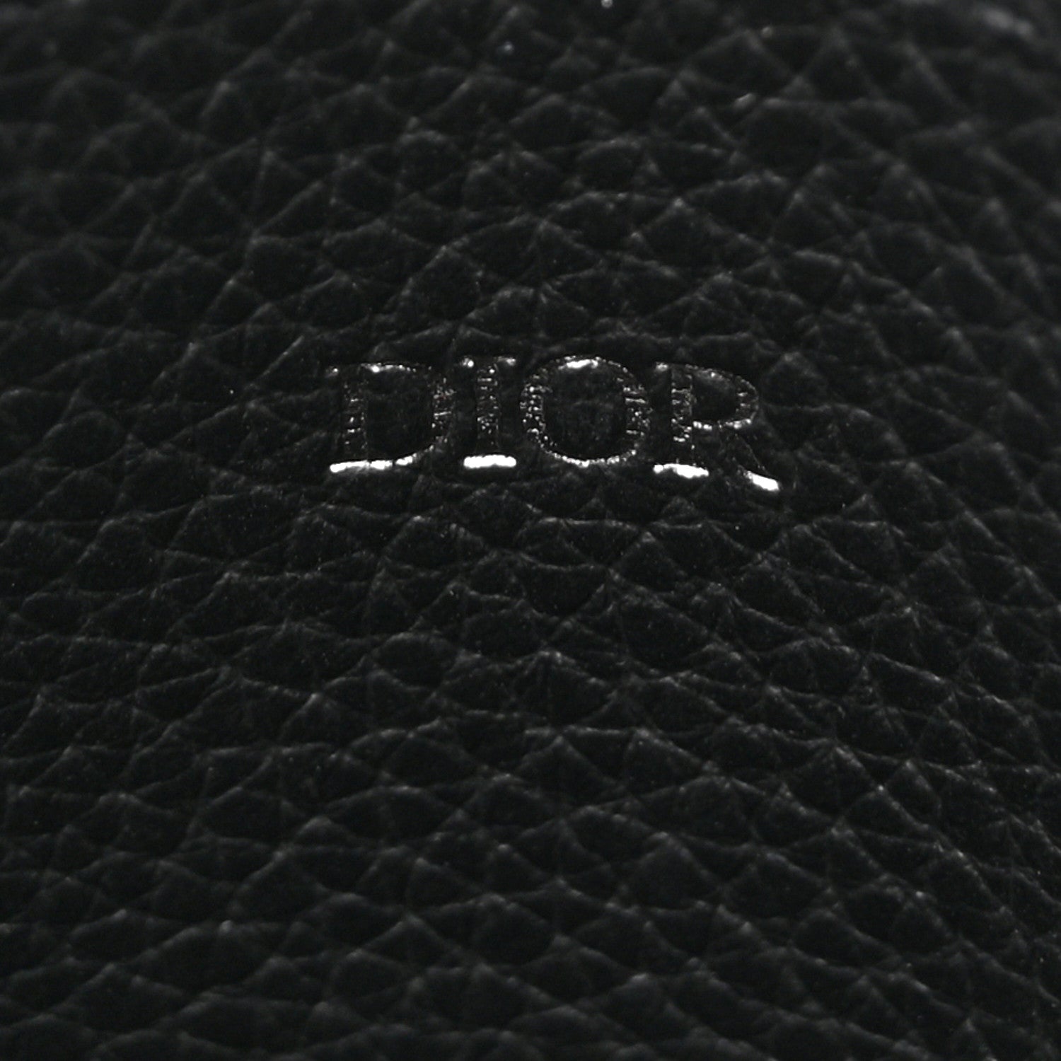 Christian Dior Grained Calfskin Logo Card Holder Black 6 of 7