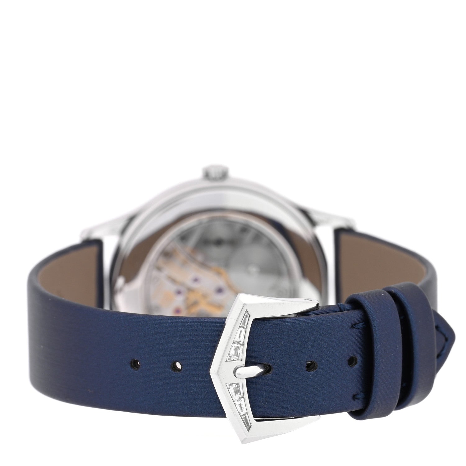Patek Philippe 18K White Gold Satin Diamond Bezel 33mm Calatrava Manual Winding Watch Blue 4897/300G-001 3 of 5