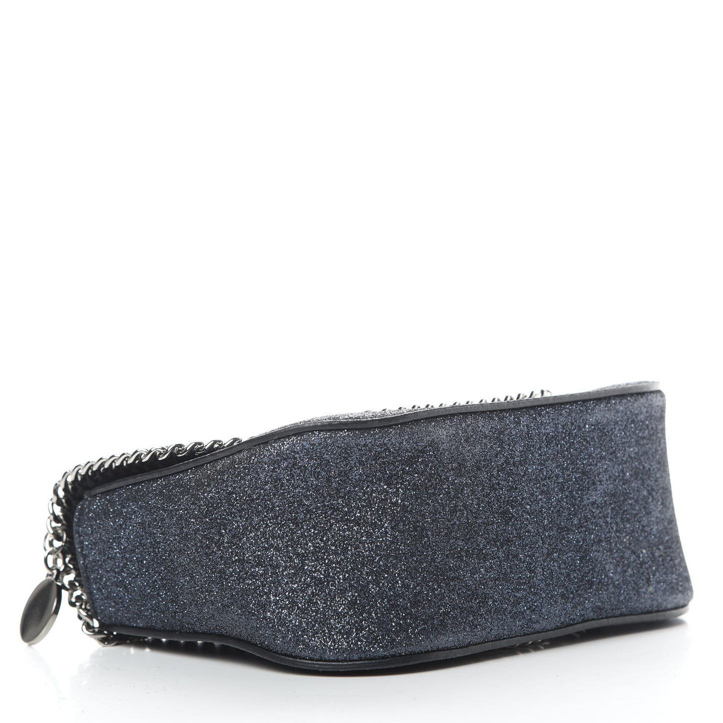 Metallic Glitter Mini Falabella Box Shoulder Bag Blue