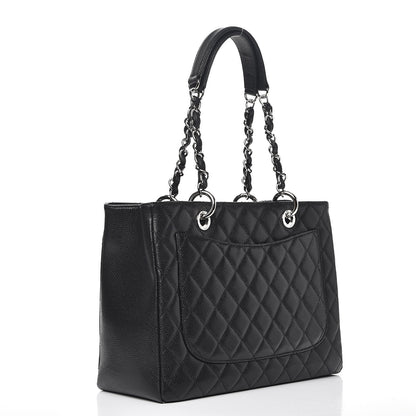 Chanel Caviar Quilted Grand Shopping Tote GST Black 3 of 8