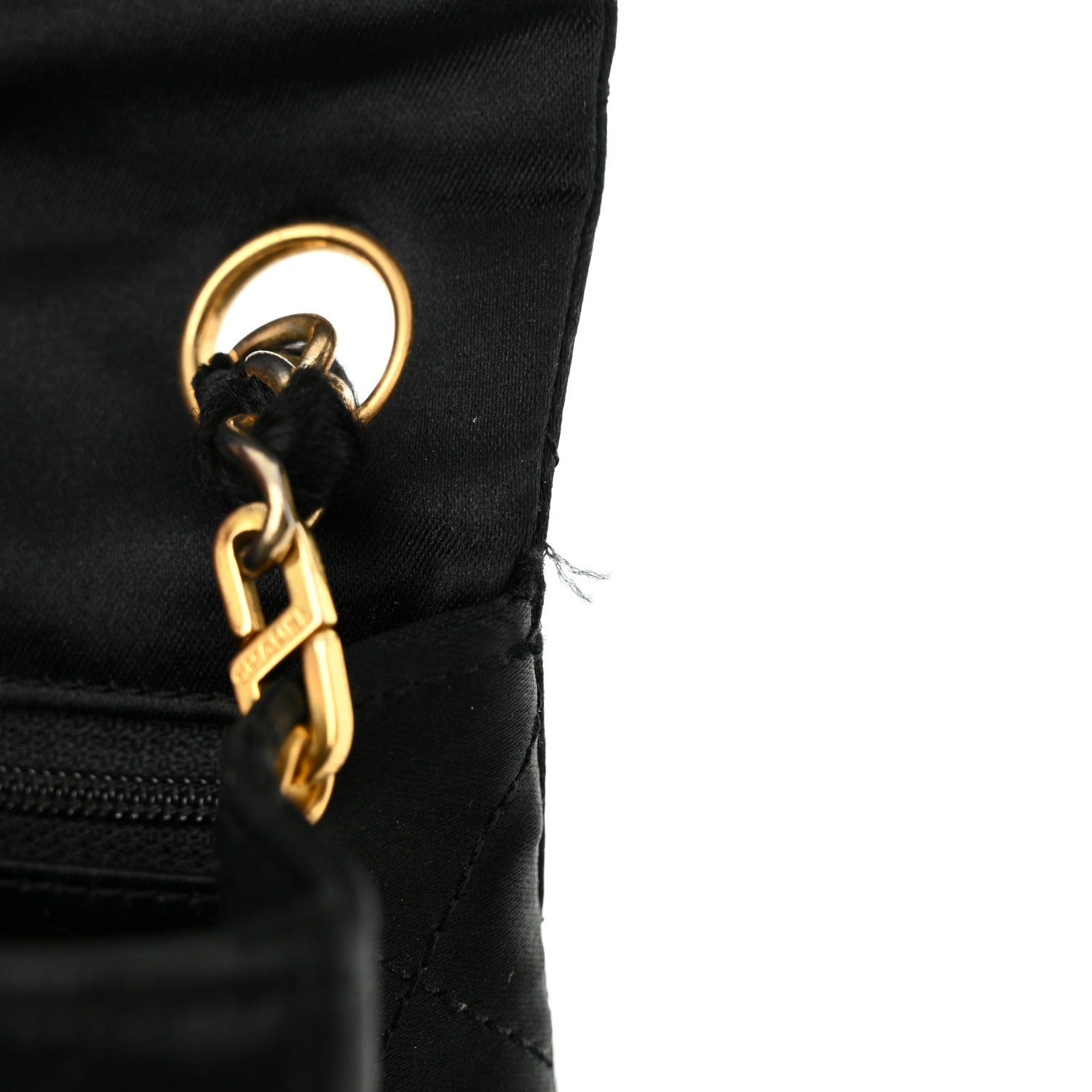 Chanel Satin Quilted Mini Square Flap Black 11 of 16