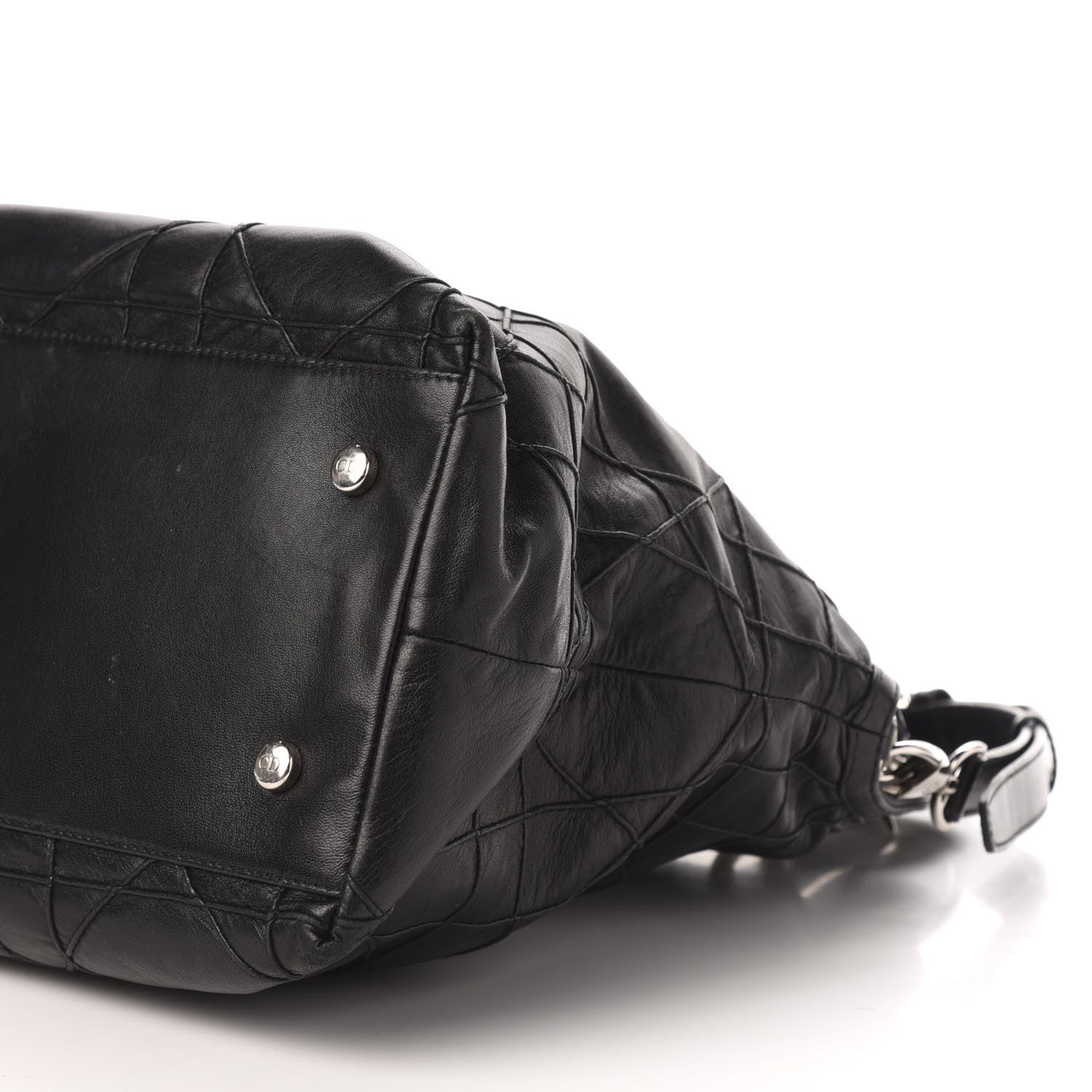 Christian Dior Lambskin Cannage Medium Granville Tote Black 11 of 14