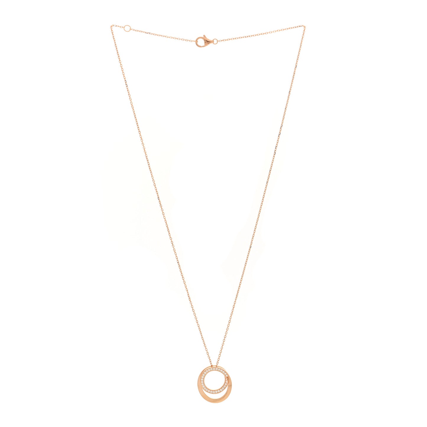 18K Pink Gold Diamond Etincelle De Cartier Pendant Necklace