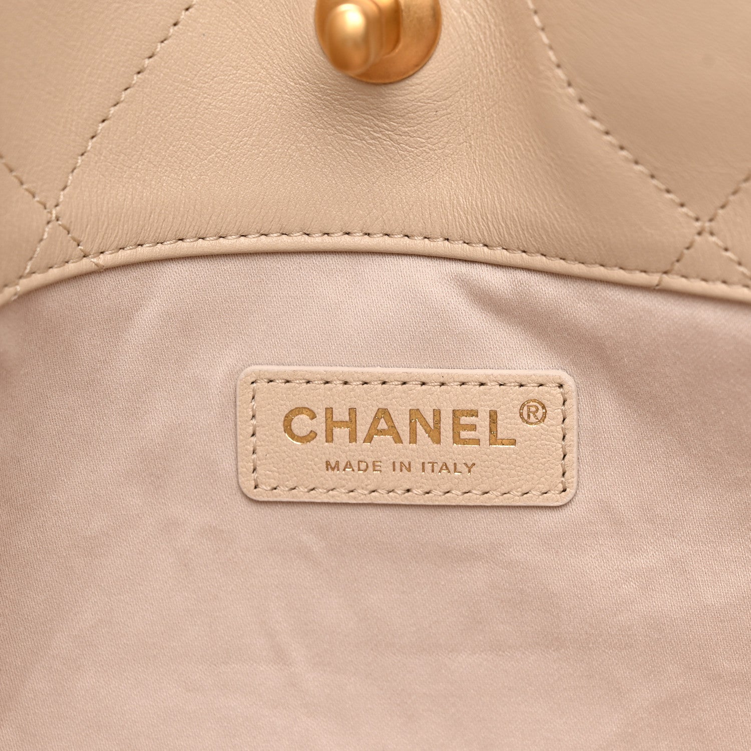 Chanel Calfskin Quilted Small Shopping Bag Beige 7 of 11