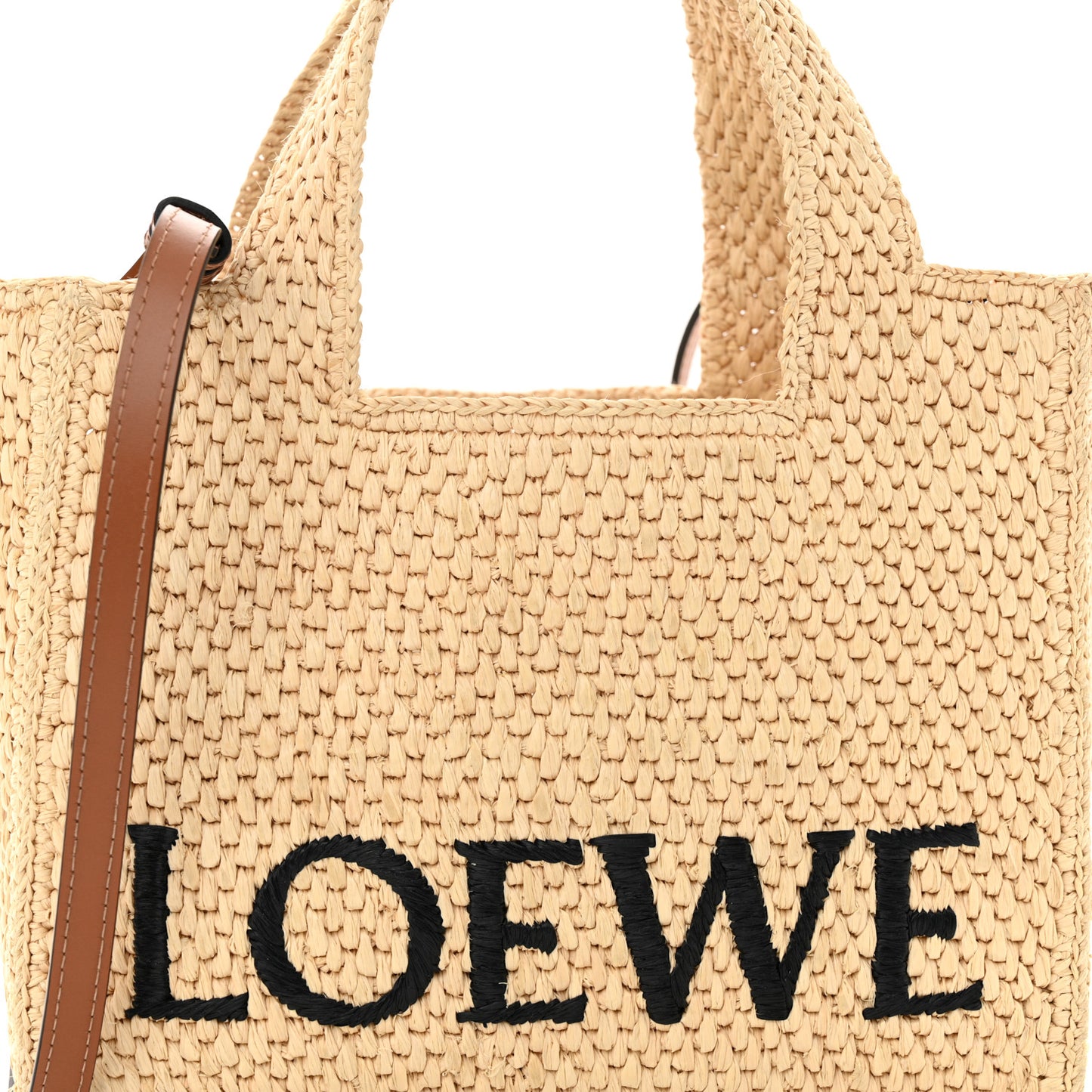 Raffia Paula's Ibiza Small Font Tote Natural Tan