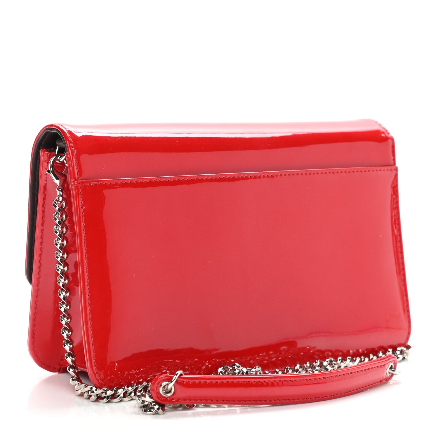 Christian Dior Metallic Box Patent Calfskin Miss Dior Promenade Pouch Red 3 of 12