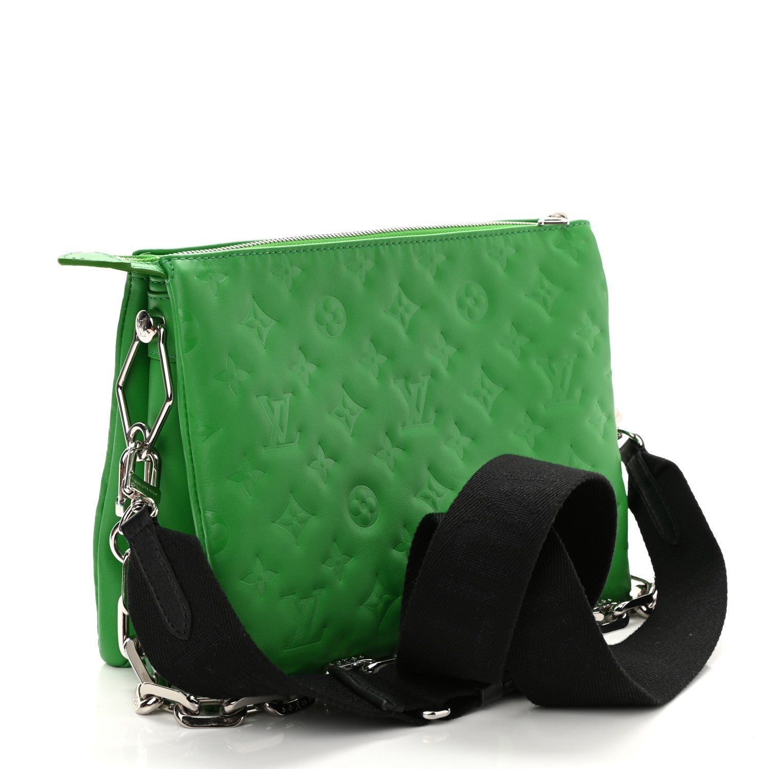 Louis Vuitton Lambskin Embossed Monogram Coussin PM LV Motion Green 3 of 10