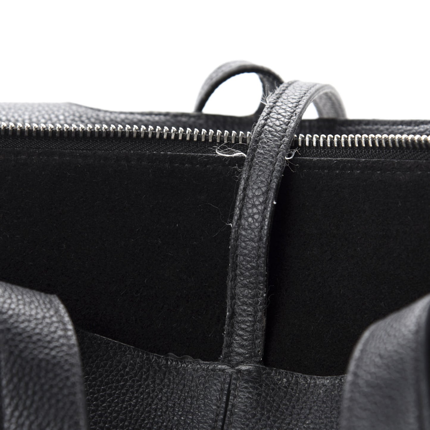 Baby Grained Calfskin Small Tri-Fold Bag Black