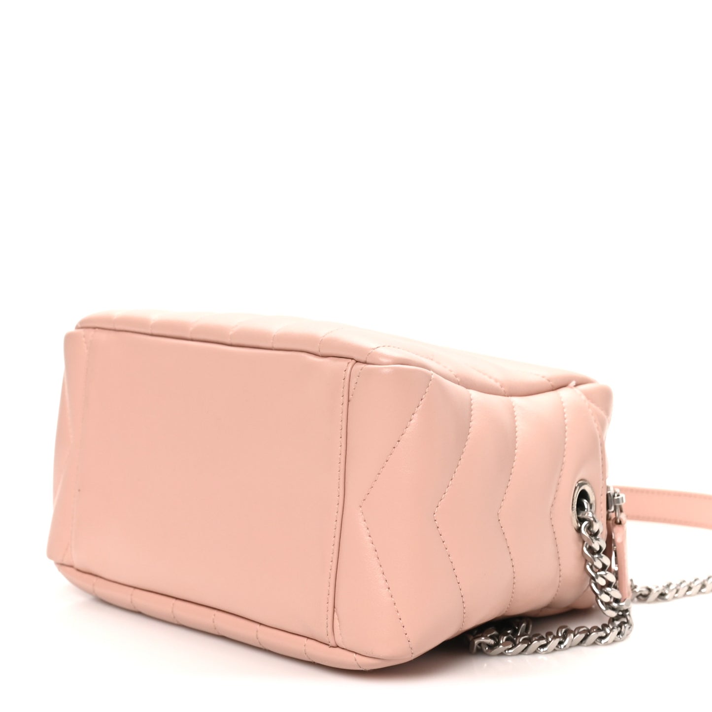 Calfskin Y Quilted Monogram Small Loulou Camera Pale Pink