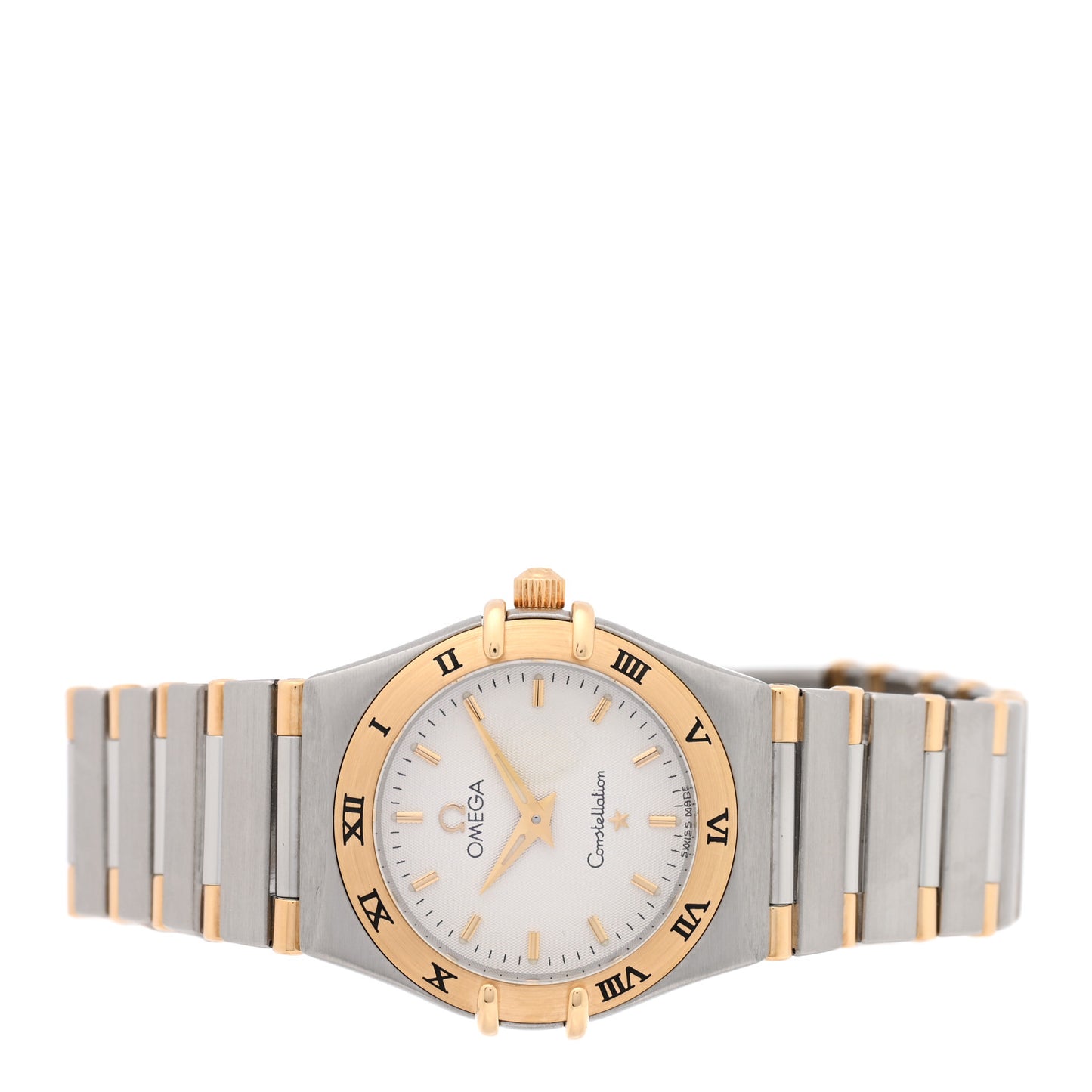 Stainless Steel 18K Yellow Gold 25mm Constellation Quartz Watch White 1372.30.00