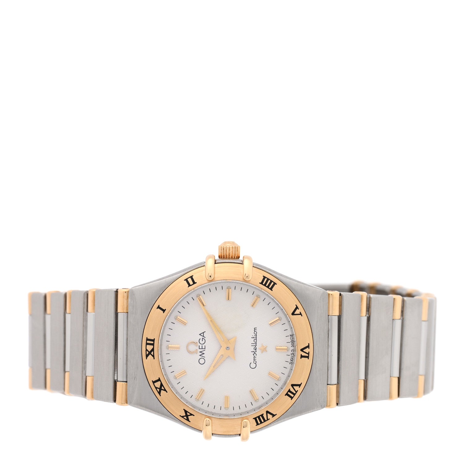 Omega Stainless Steel 18K Yellow Gold 25mm Constellation Quartz Watch White 1372.30.00 2 of 4